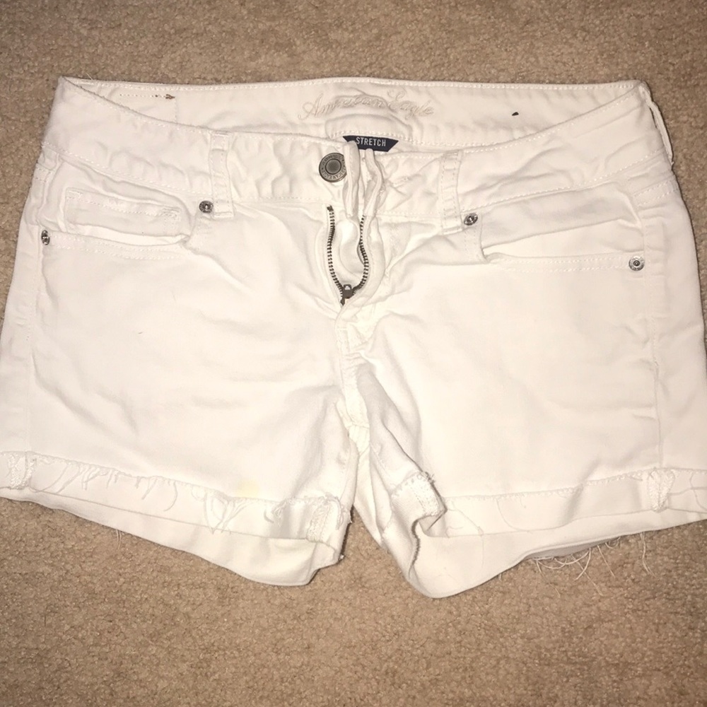White summer shorts